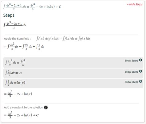 Symbolab is the best step by step calculator for a wide range of math problems, from basic arithmetic to advanced calculus and linear algebra. . Symbolab integral calculator